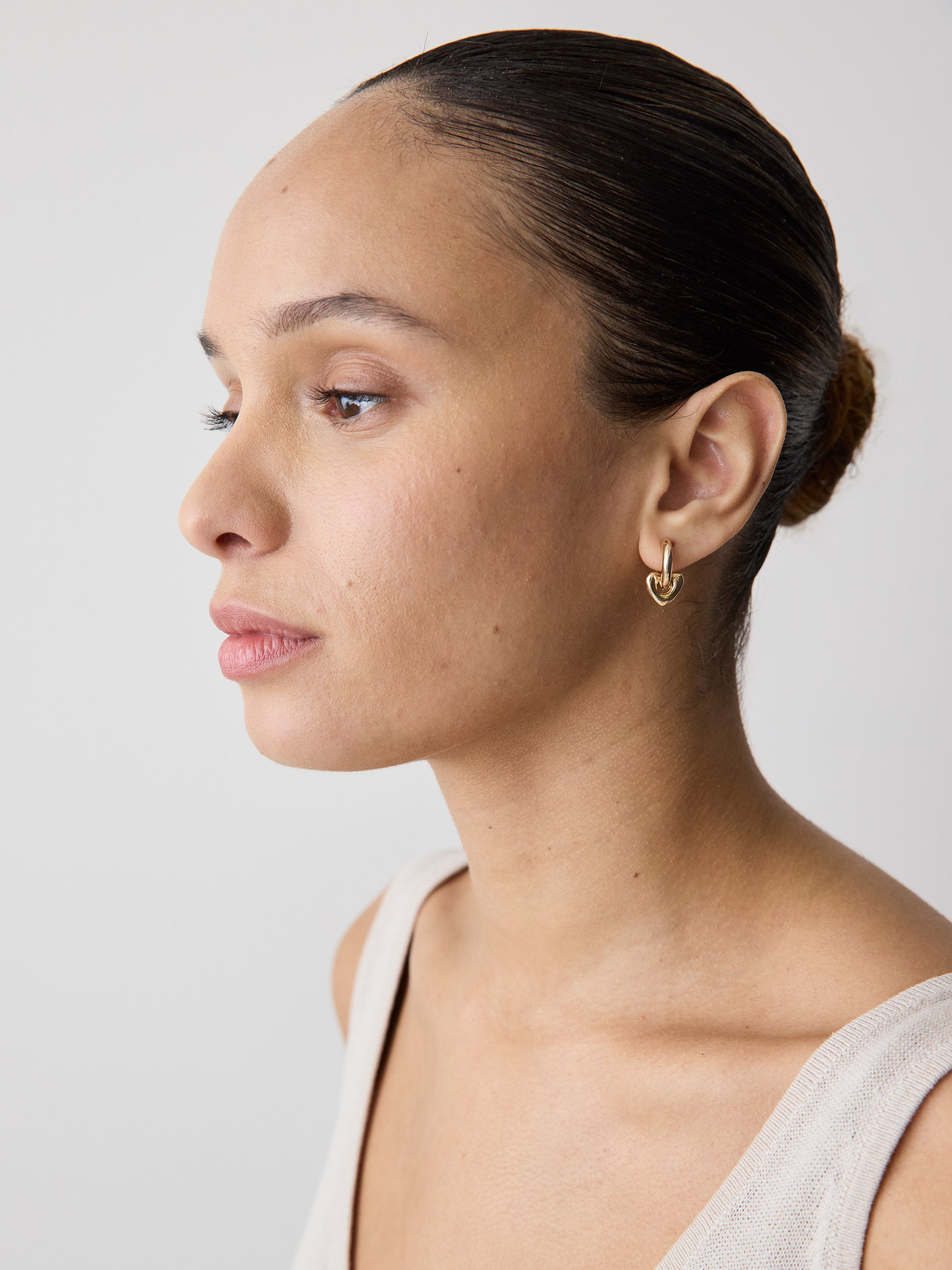 2-in-1 Hoops with Heart Pendants