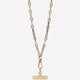 Metal Imitation Necklace with Chain Detail