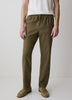 Linen-Blend Pants with Elastic Waistband and Drawstring