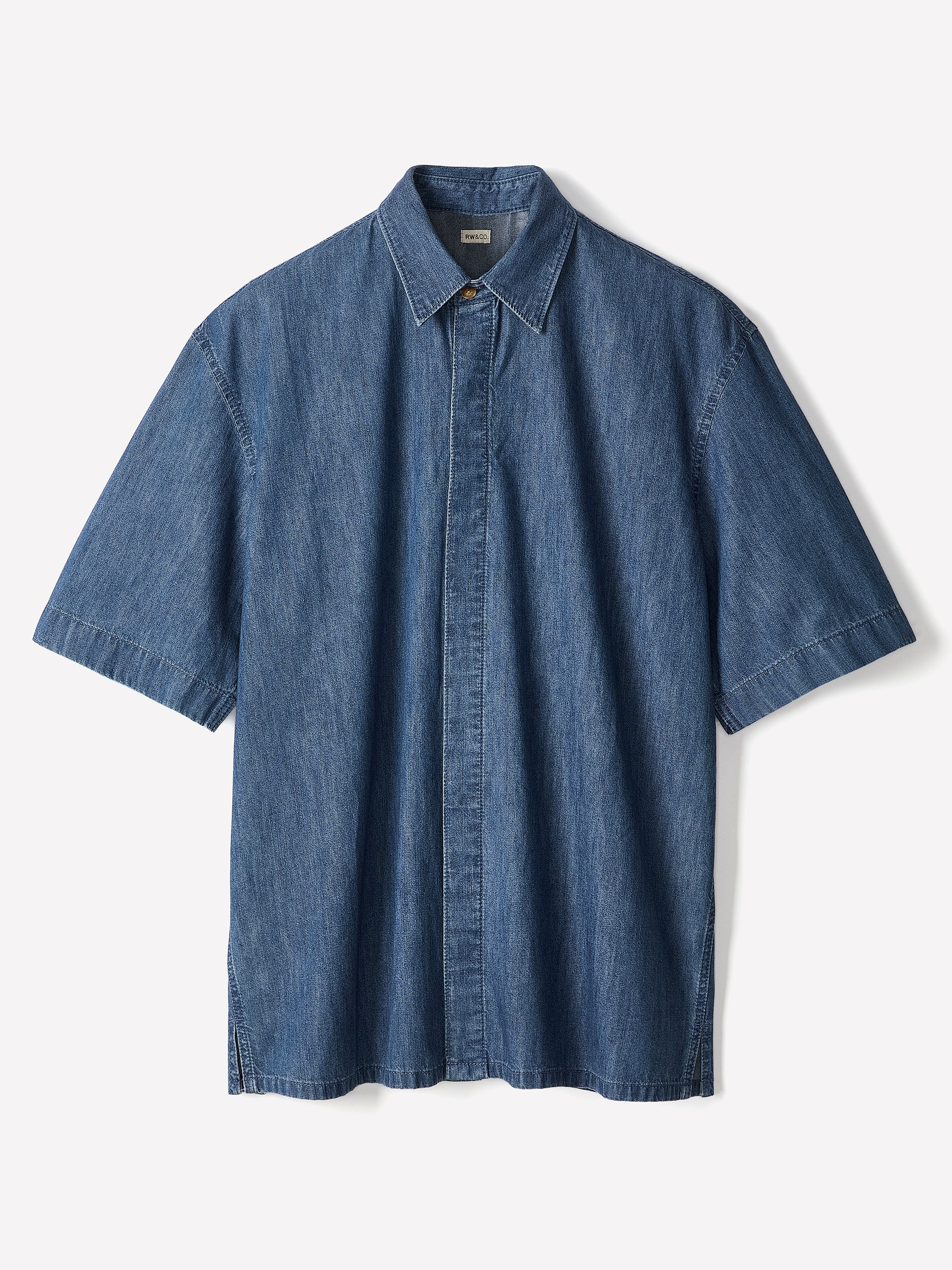 Short-Sleeve Denim Shirt