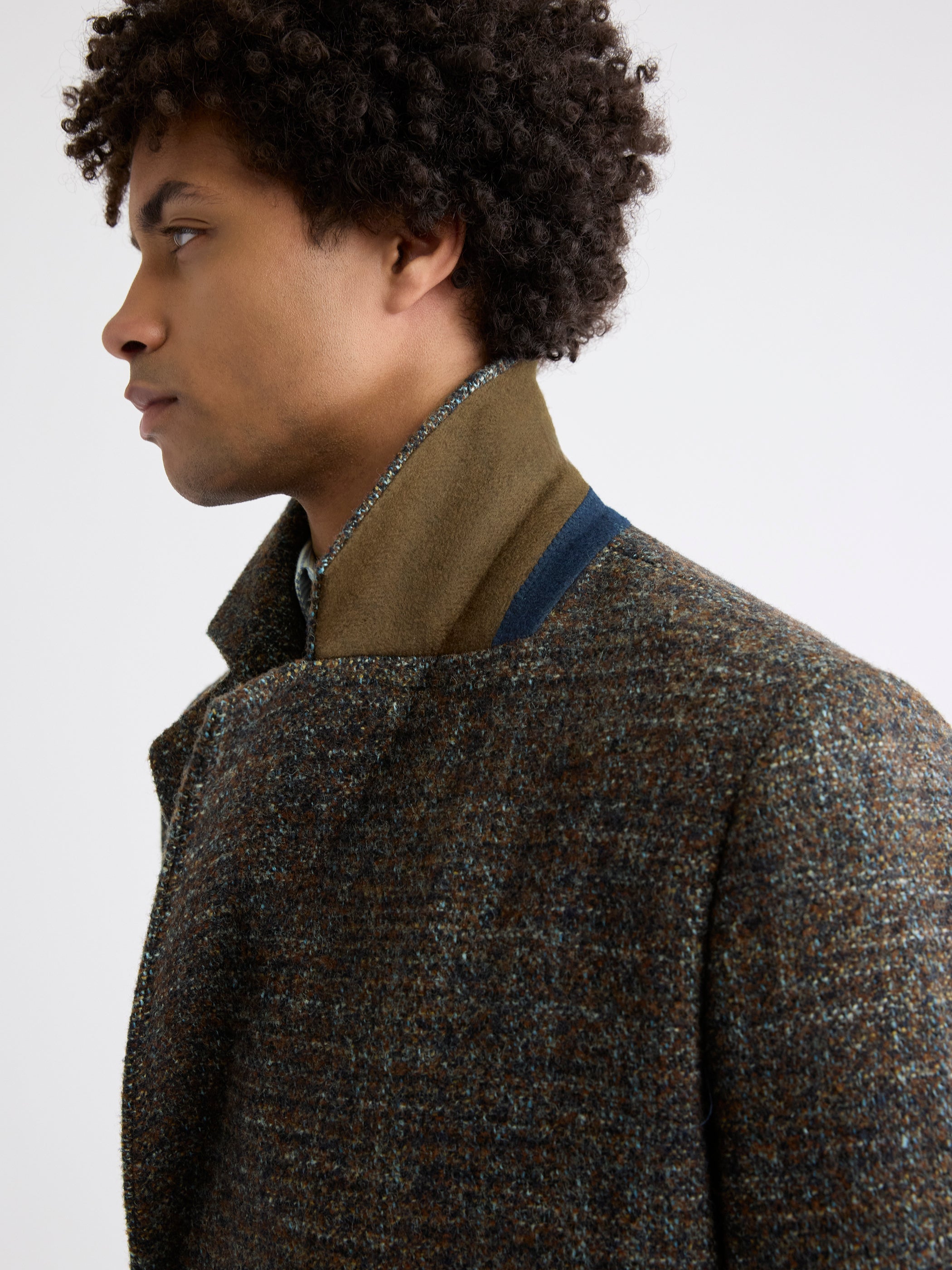 Classic Double-Breasted Bouclé Coat