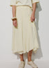 Mid-Rise Flare Midi Skirt