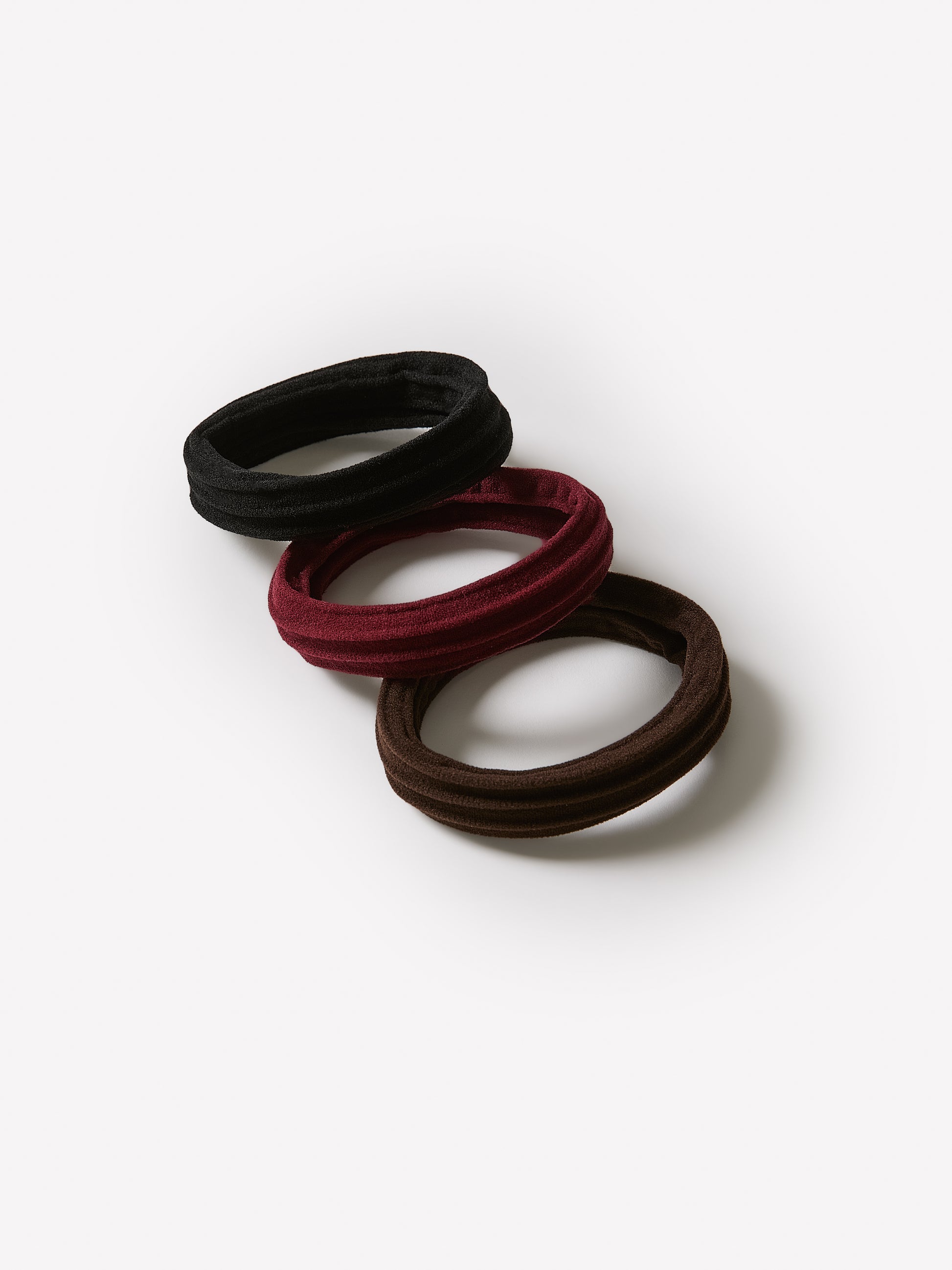 Woven Hair Elastics Pack of 3, 100% Polyester