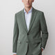 Slim Fit Woven Blazer in Northern Teal