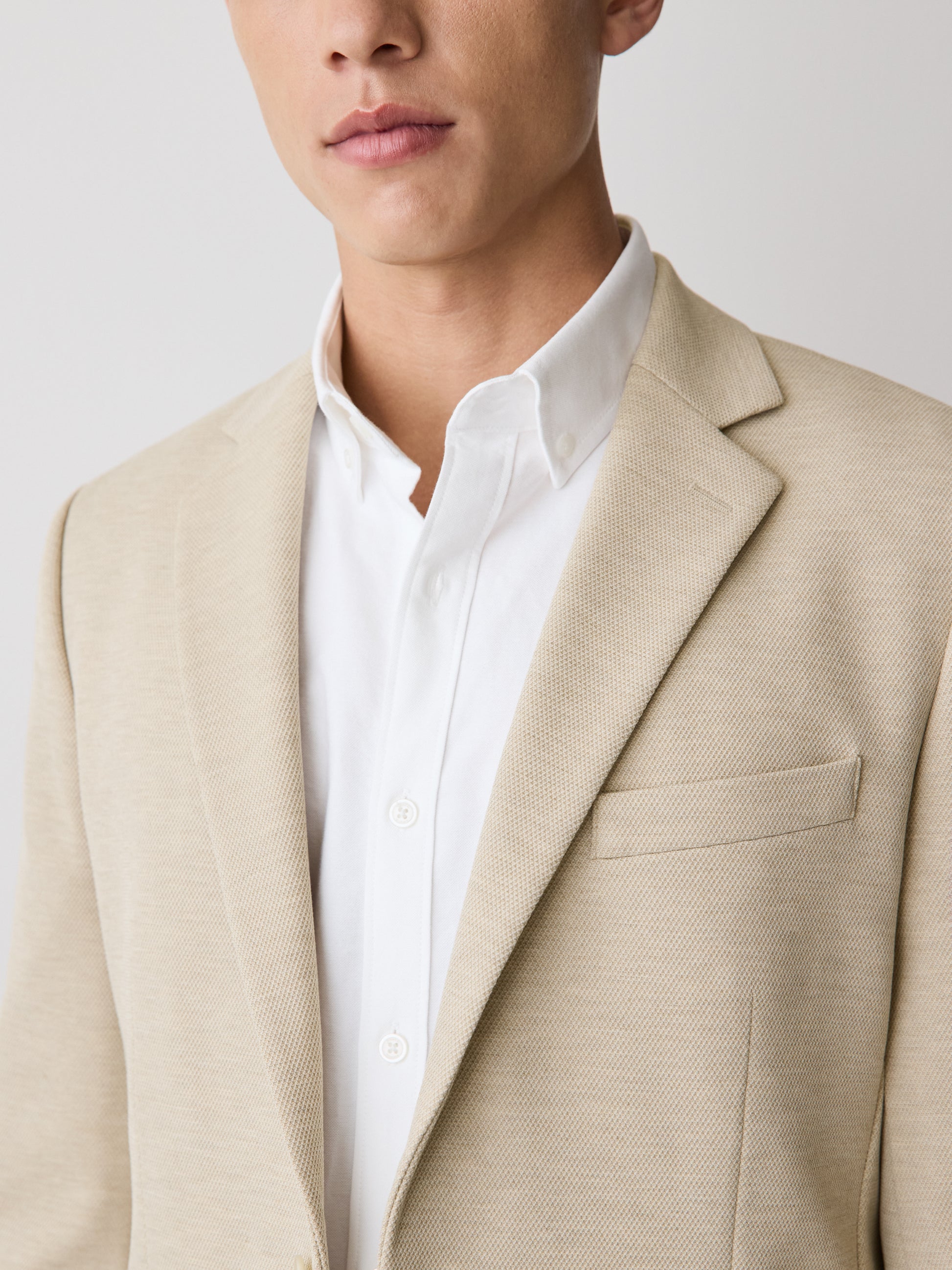 Slim Fit Knit Blazer
