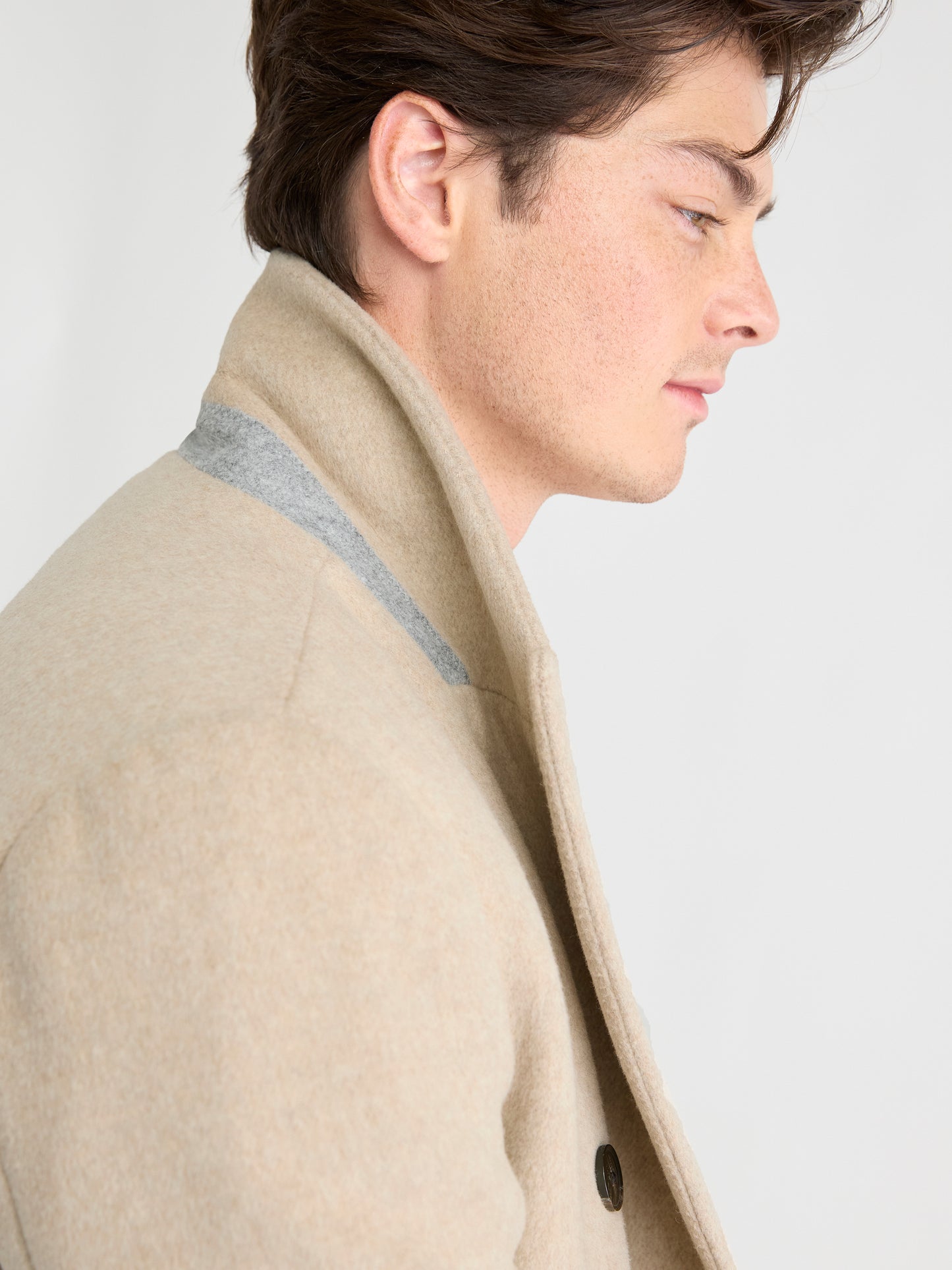 Classic Wool-Blend Coat with Tailored Collar