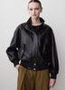 Woven PU Coated Jacket with Funnel Neck
