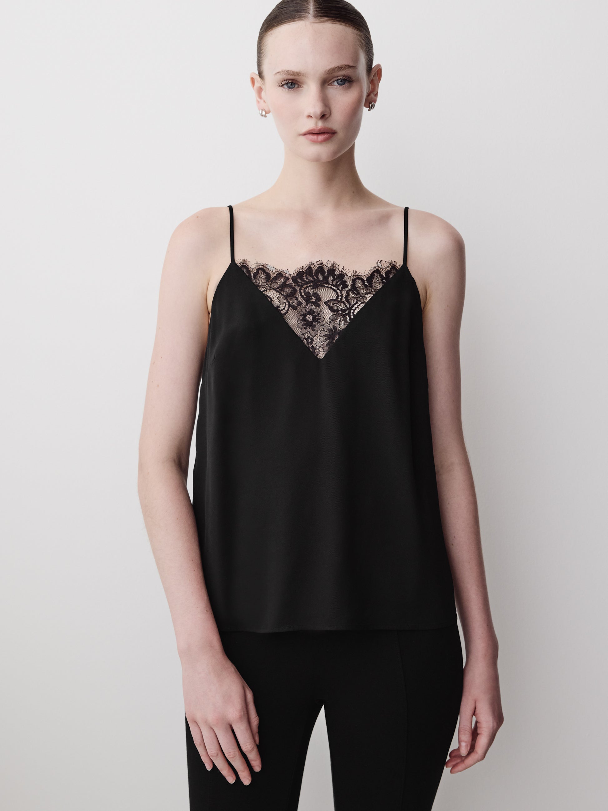 Woven Lace Cami Top