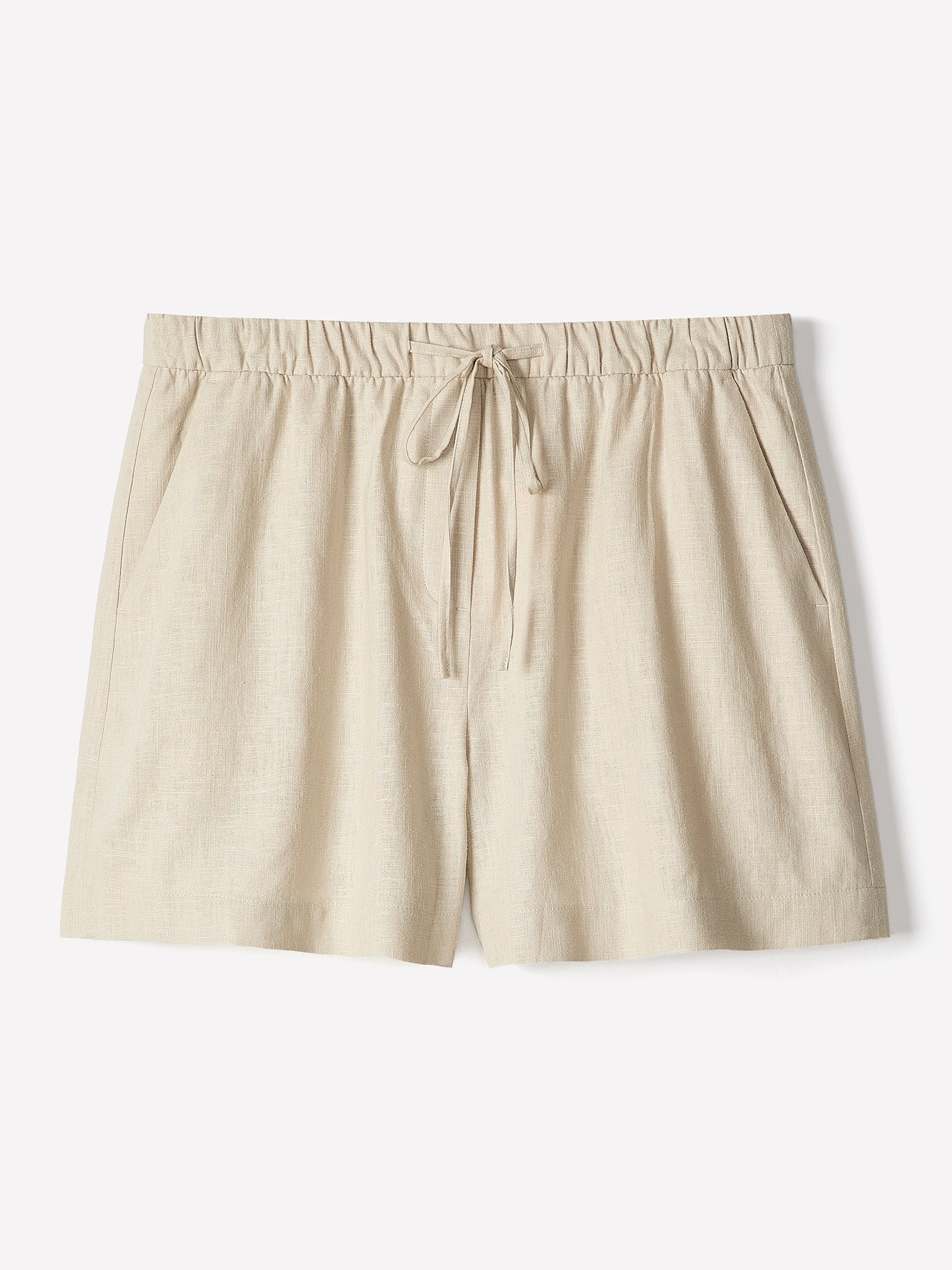 Linen-Blend Mid-Rise Pull-On Short