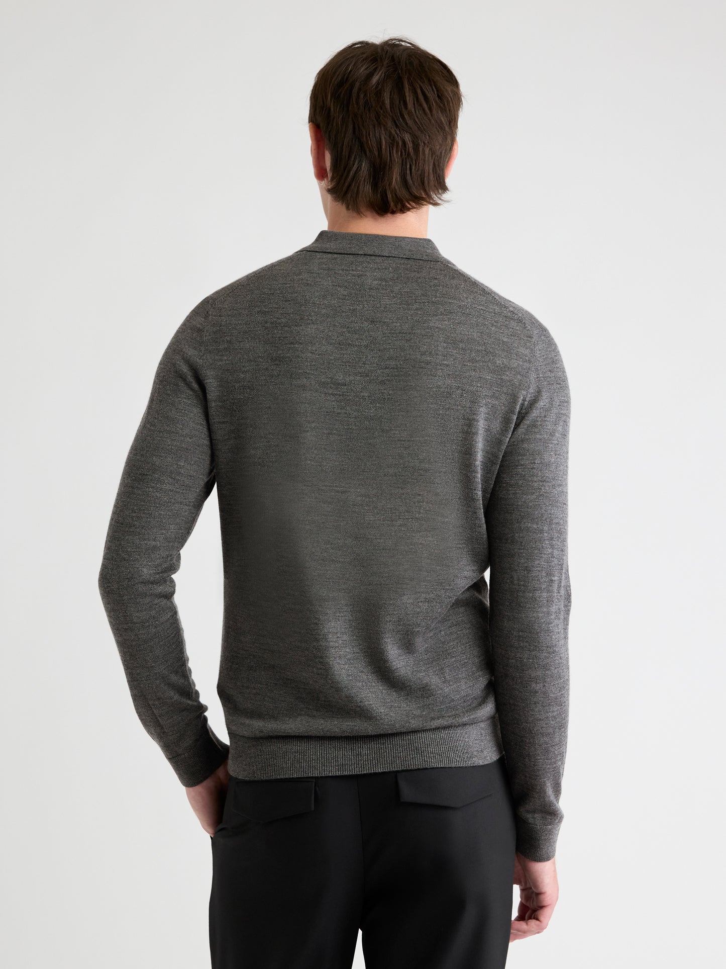 Merino Wool Polo Sweater
