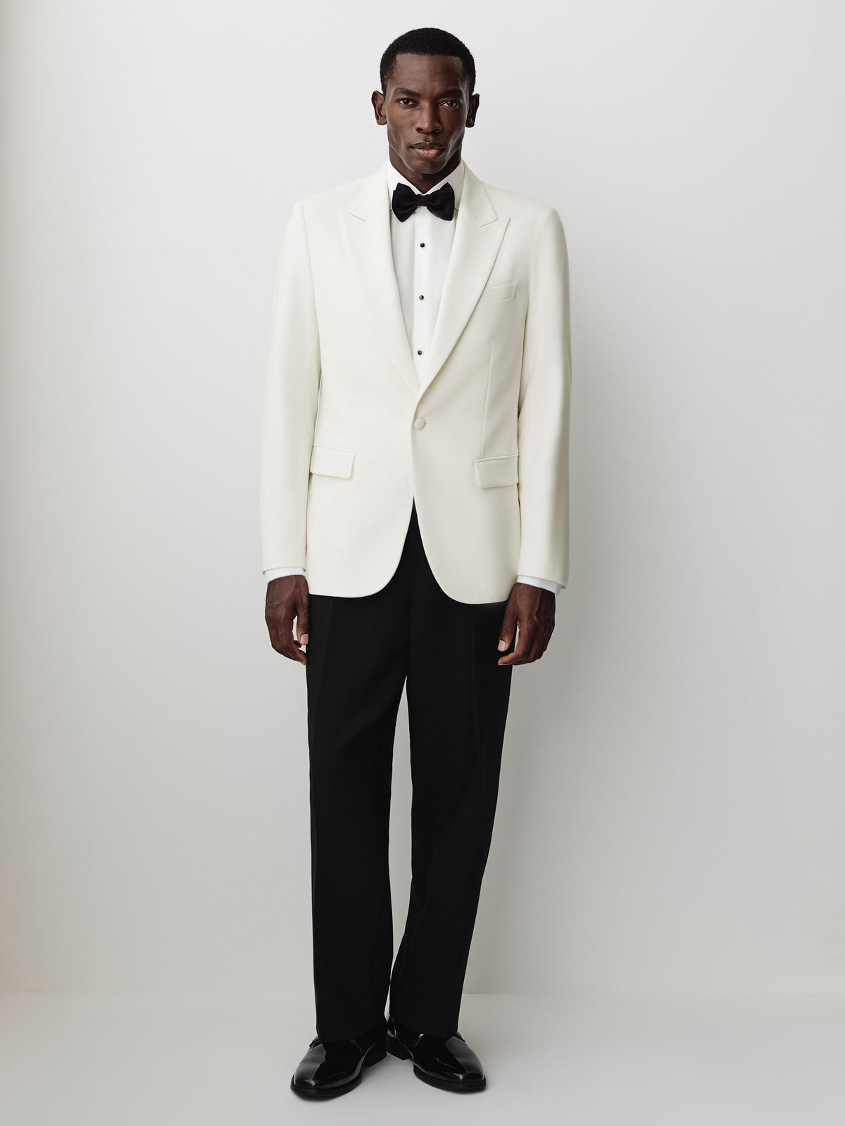 Tailored-Fit White Dinner Blazer