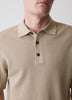 Textured Short-Sleeve Polo Sweater