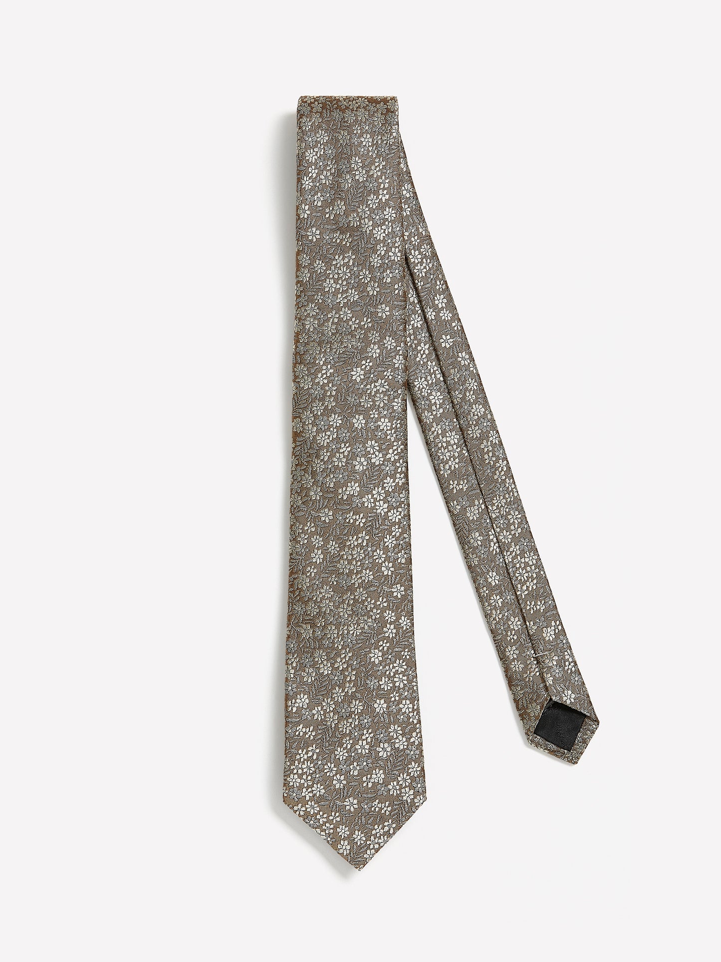 Regular Tie with Tonal Floral Pattern