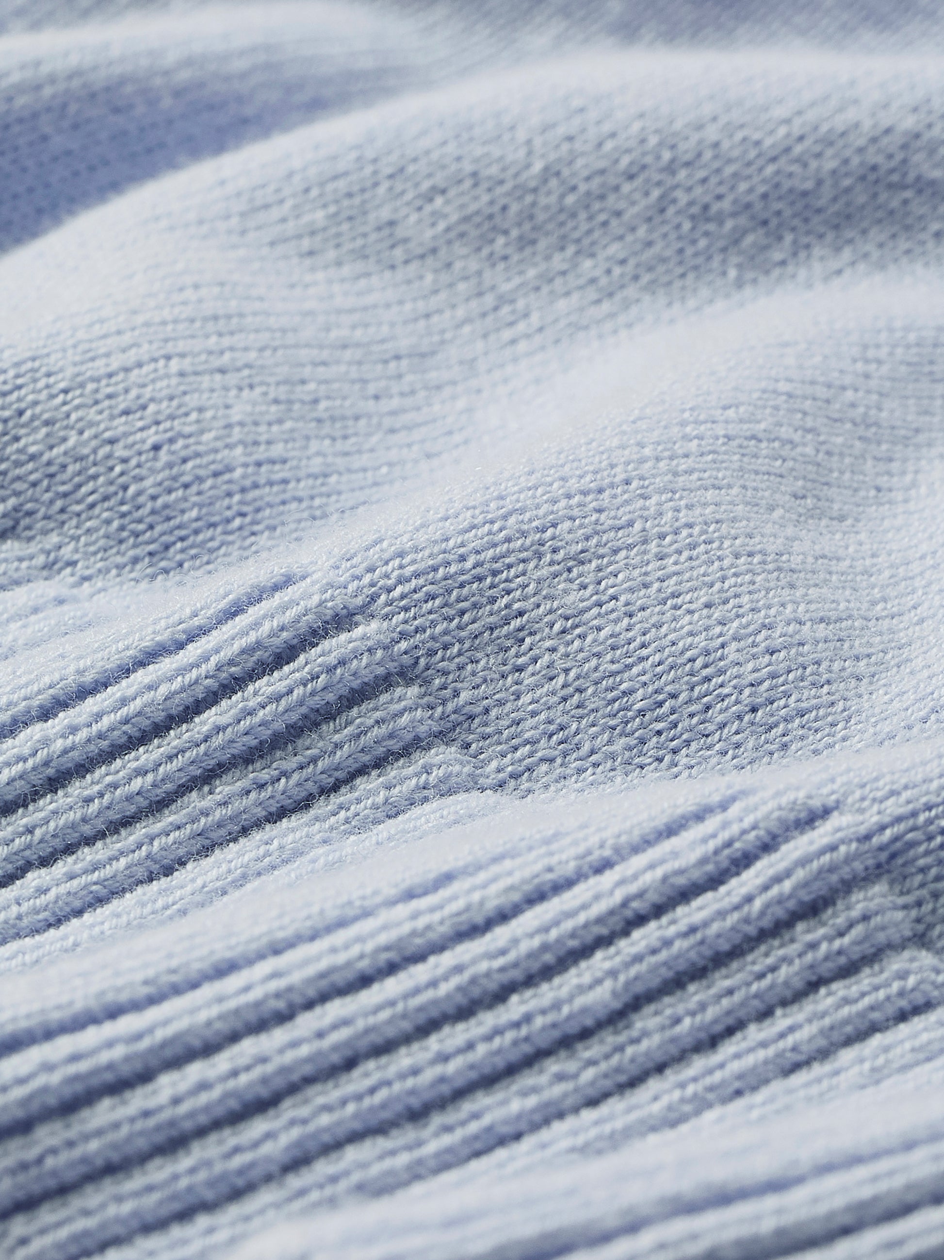 Knit Cotton Blend Crew Neck Sweater