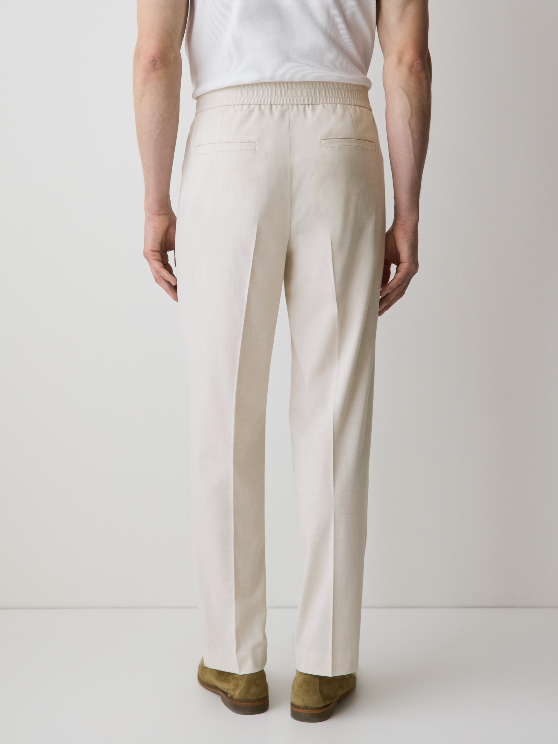 Tapered-Leg City Pant with Elastic Waistband