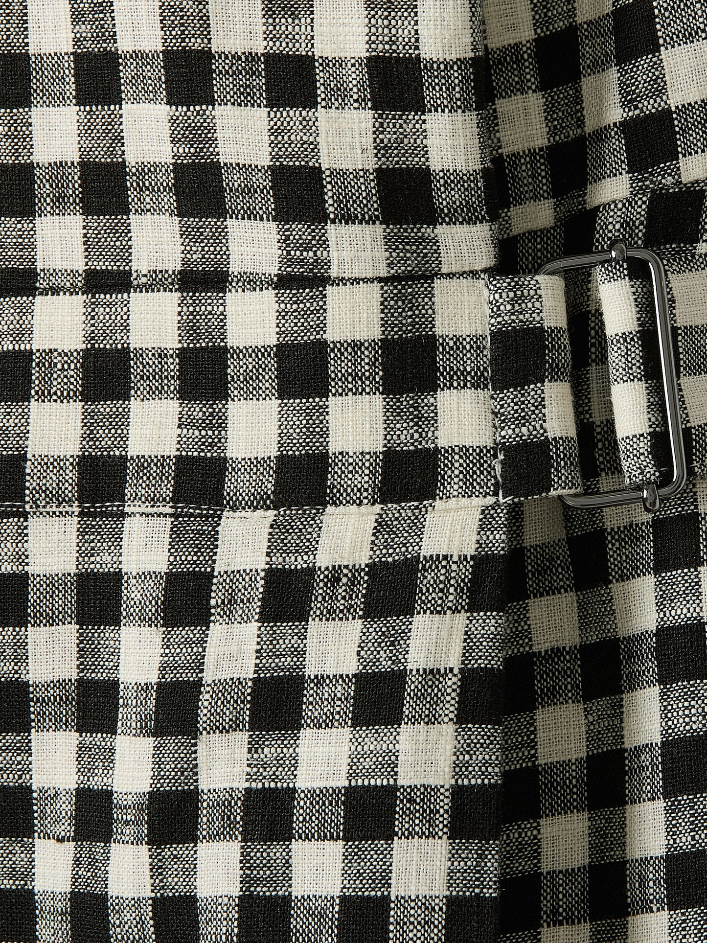 Robe Courte Sans Manches à Col Bateau en Mélange de Lin