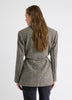 Oversized One-Button Tweed Blazer