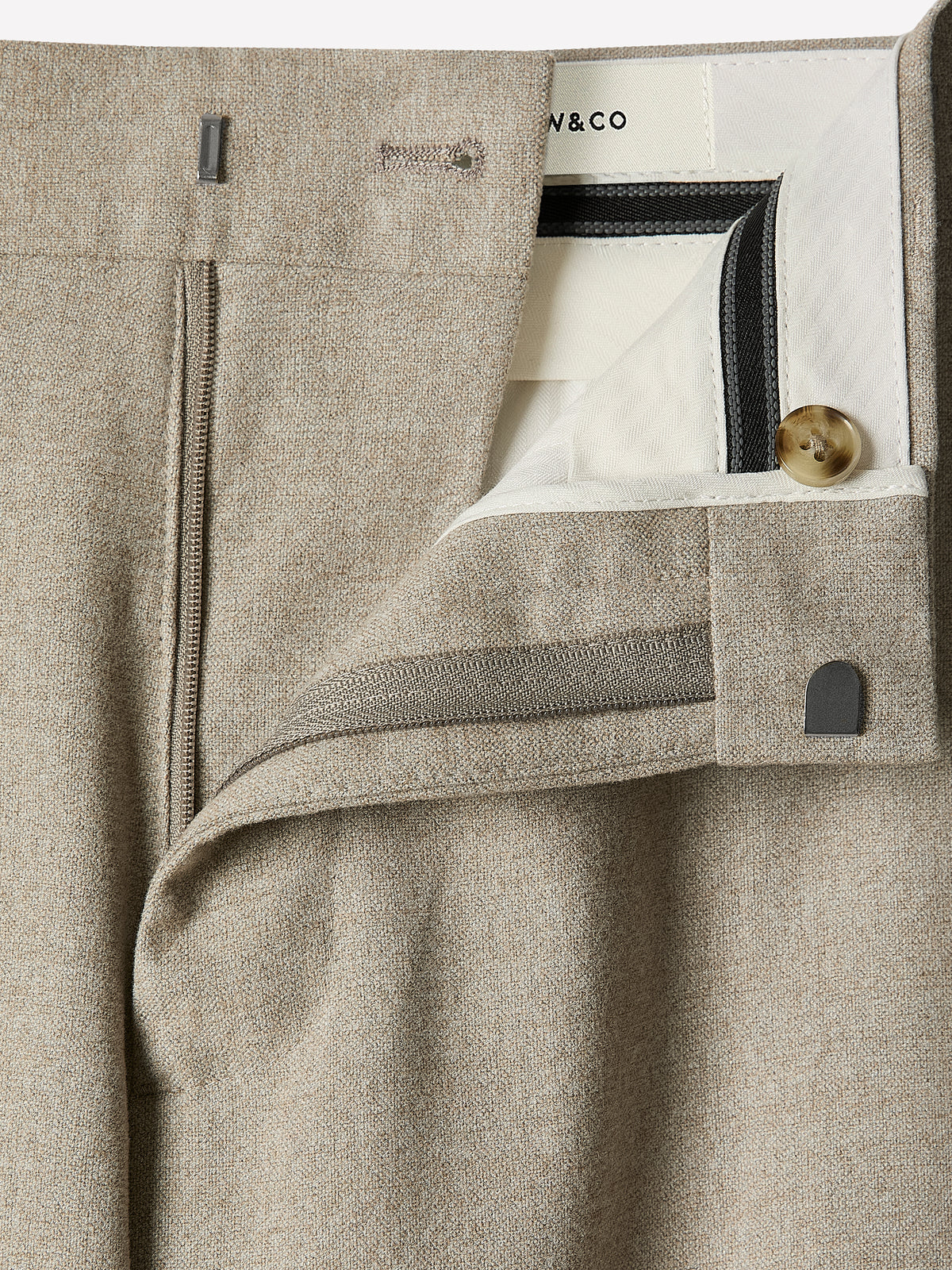 Slim-Fit Oat Brushed Twill Pant