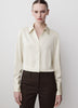 Woven Satin Long Sleeve Shirt