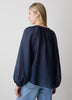 Woven Lyocell Voile Puff Sleeve Blouse