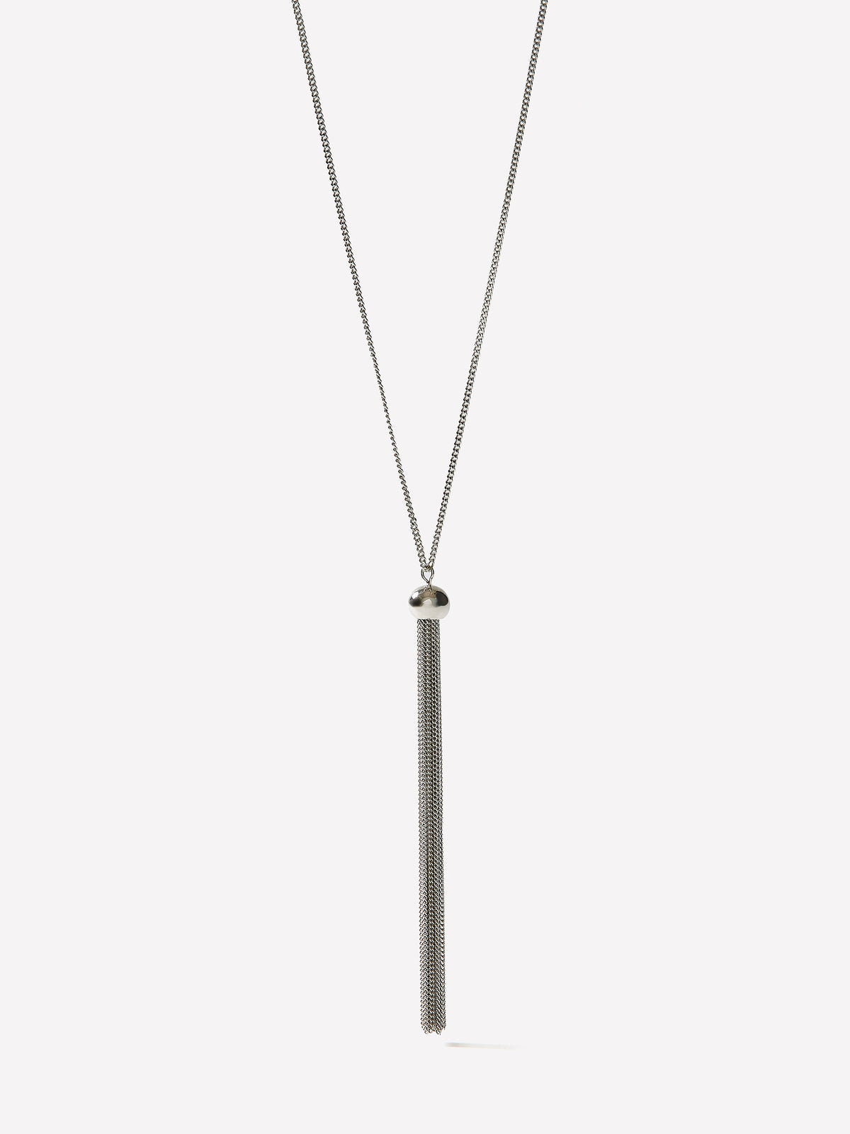 Long Metal Fringe Necklace