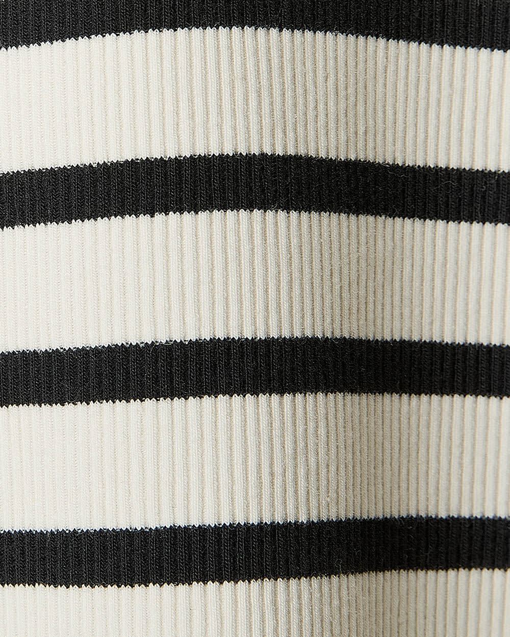 Long-Sleeve Henley Ribbed Top