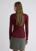 Long-Sleeve Scoop-Neck Ribbed Top