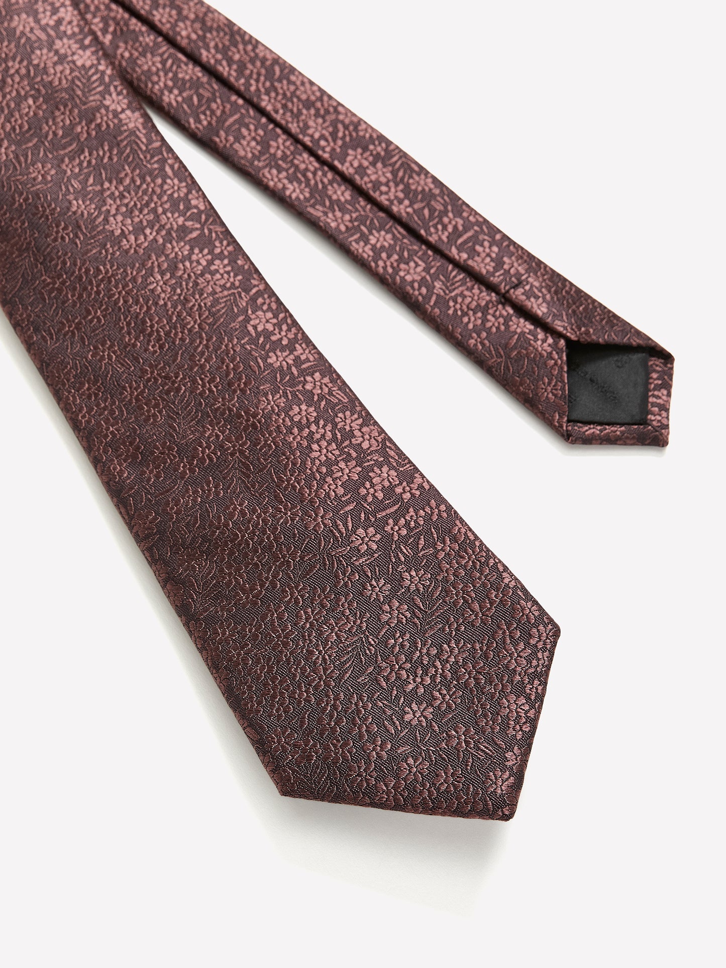Regular Tie with Tonal Floral Pattern