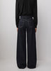 Woven Denim High Rise Ultra Wide Pant