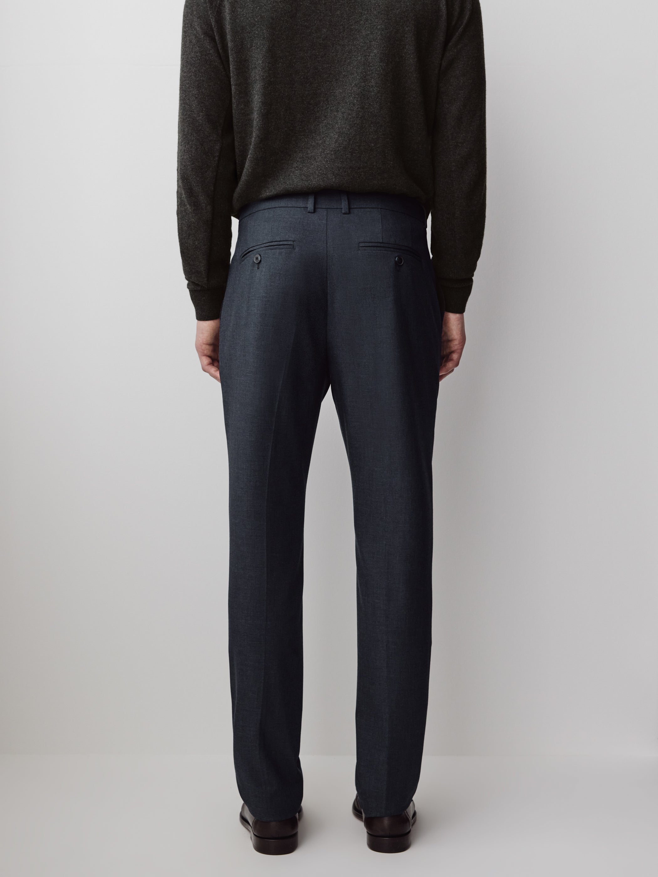 Slim-Leg Wool-Blend Pant
