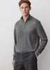 Merino-Wool Half-Zip Mock-Neck Sweater