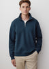 Long-Sleeve Half-Zip Mock-Neck Sweater