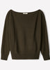 Off Shoulder Knit Sweater 100% Merino Wool