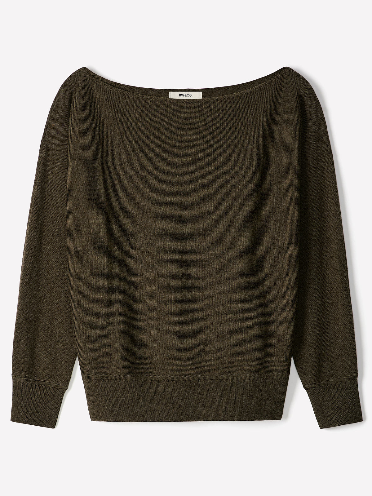 Long-Sleeve Off-the-Shoulder Merino-Wool Sweater
