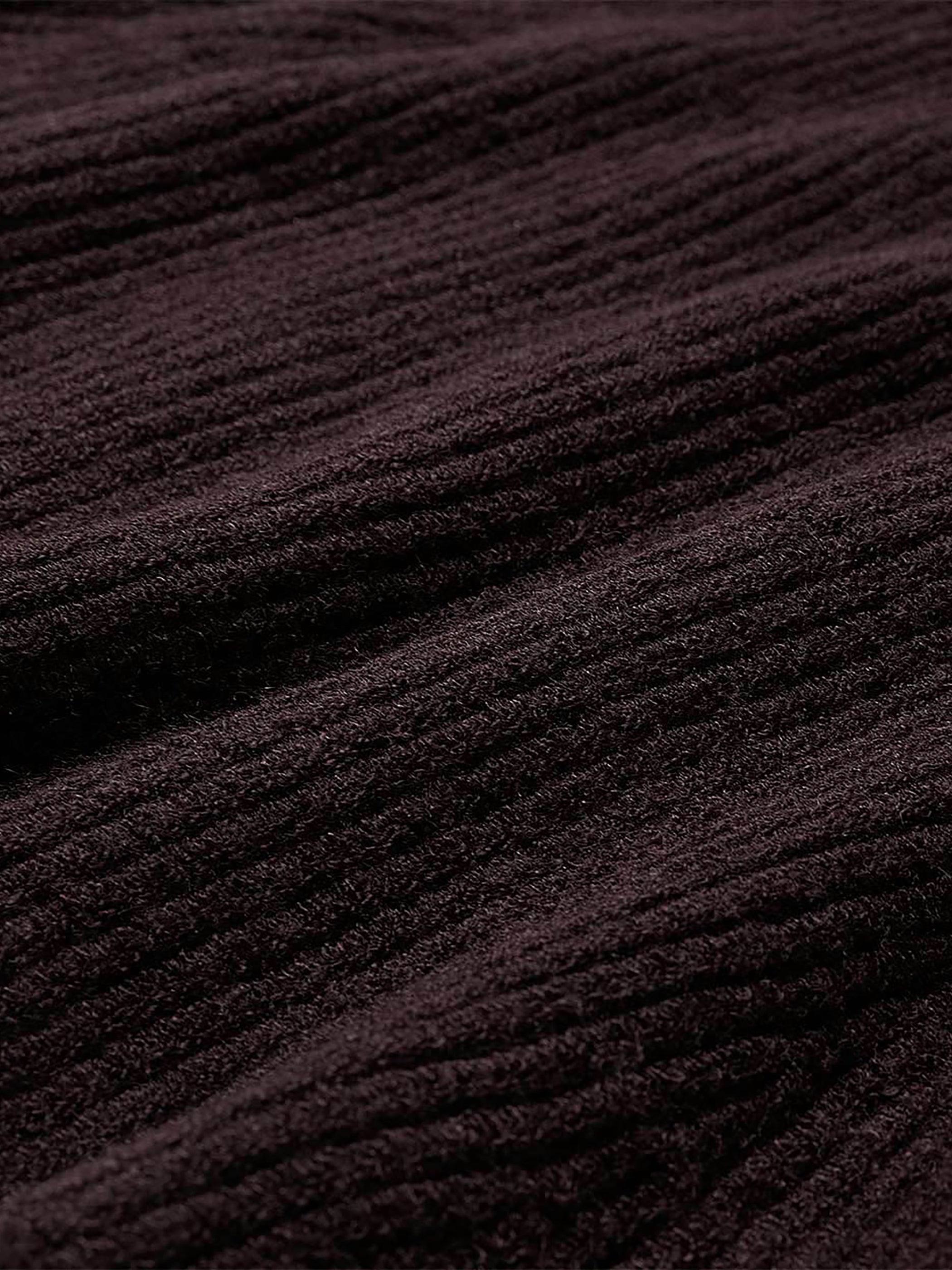 Robe Courte en Tricot Côtelé à Manches Longues et Col Rond