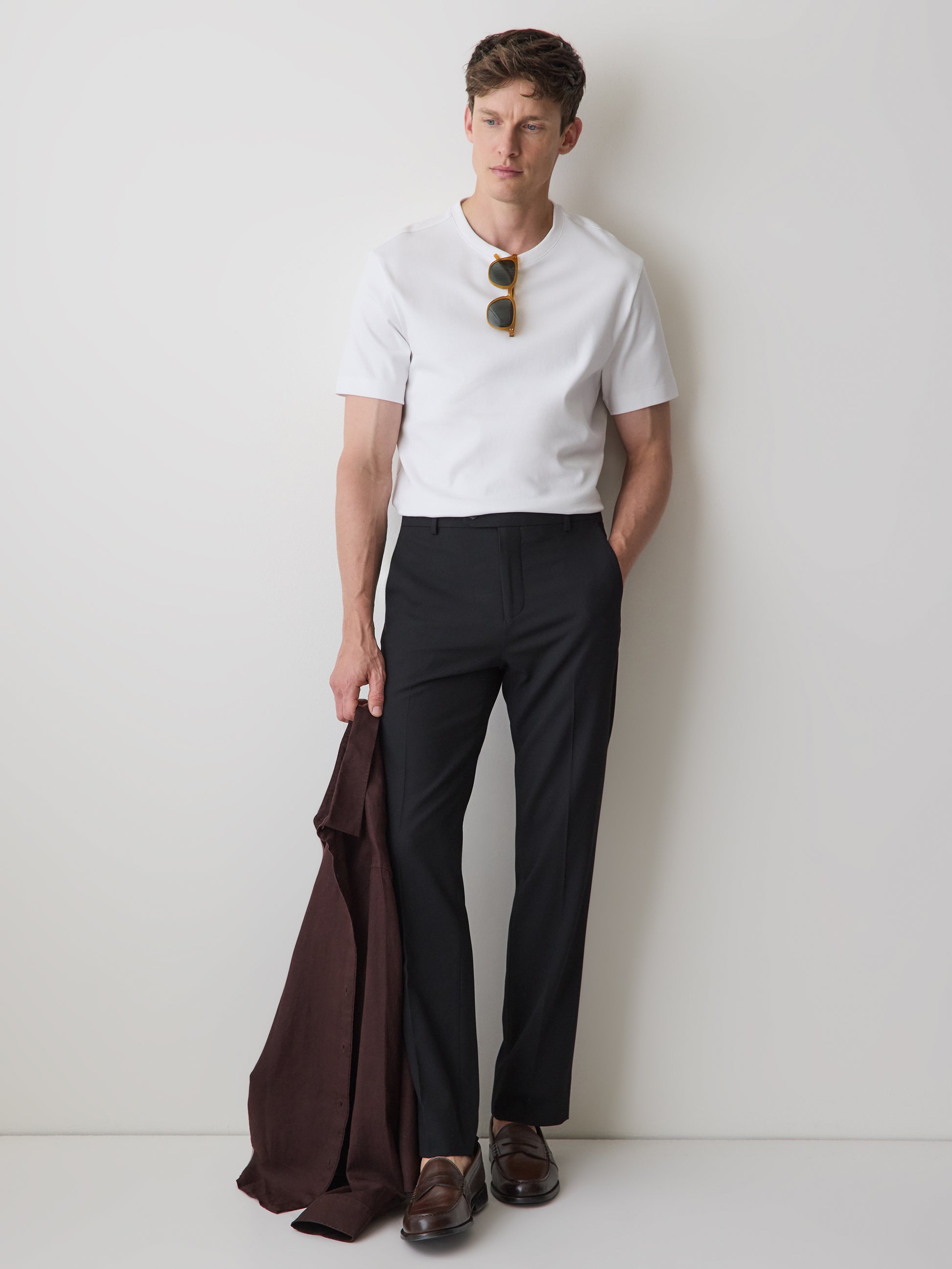 Solid Short-Sleeve Crew-Neck Tee