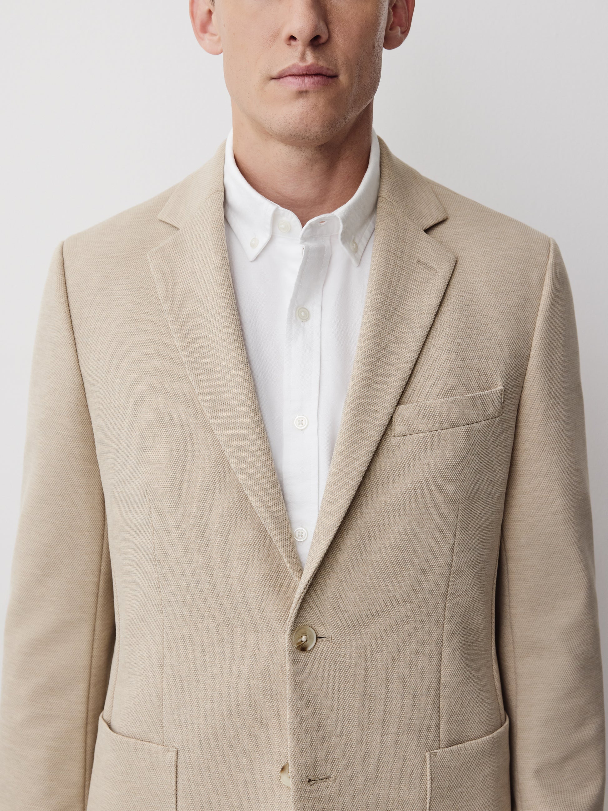 Slim Fit Knit Blazer