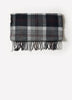 Plaid Scarf with Fringes