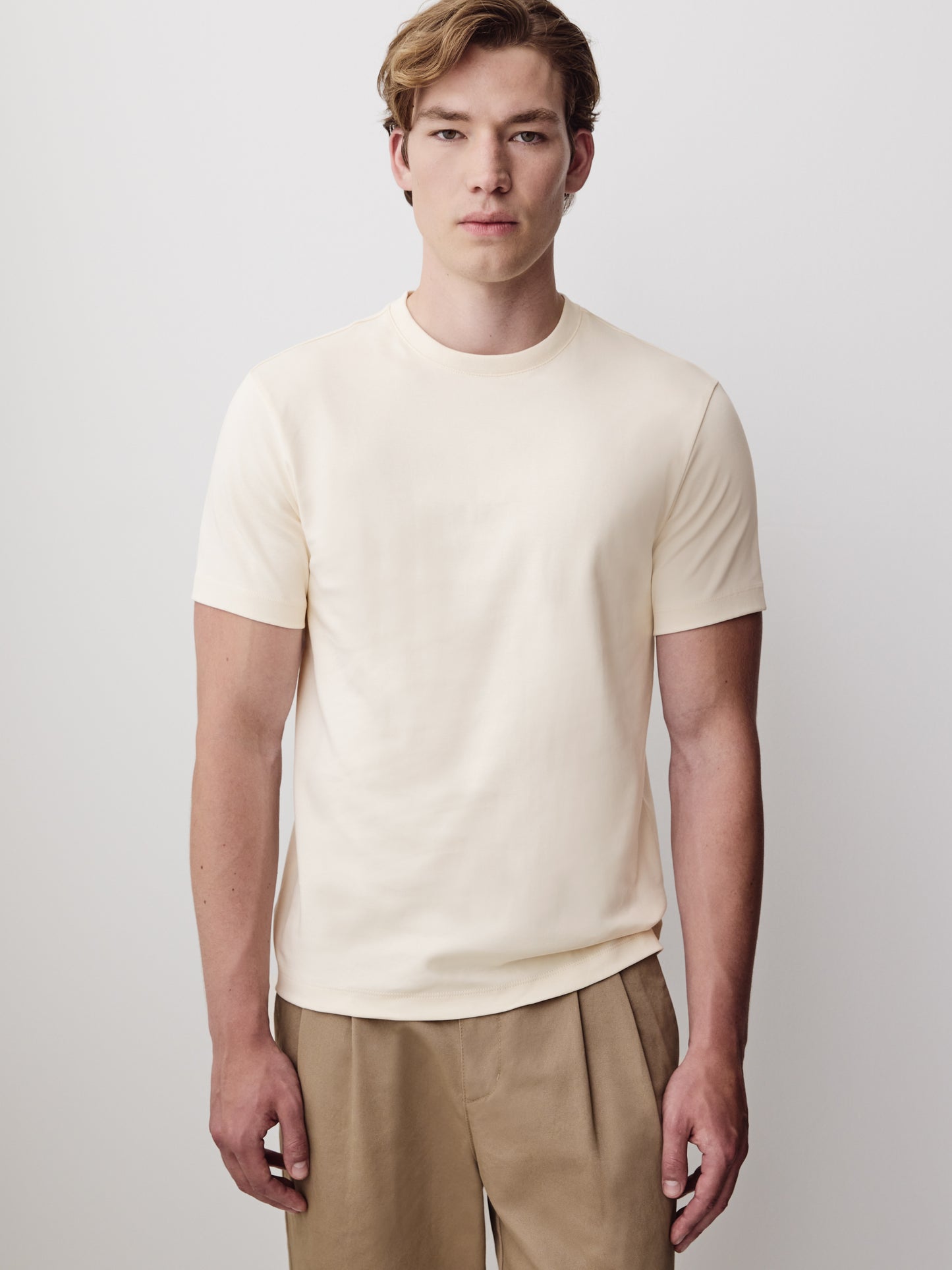 Solid Short-Sleeve Crew-Neck Tee
