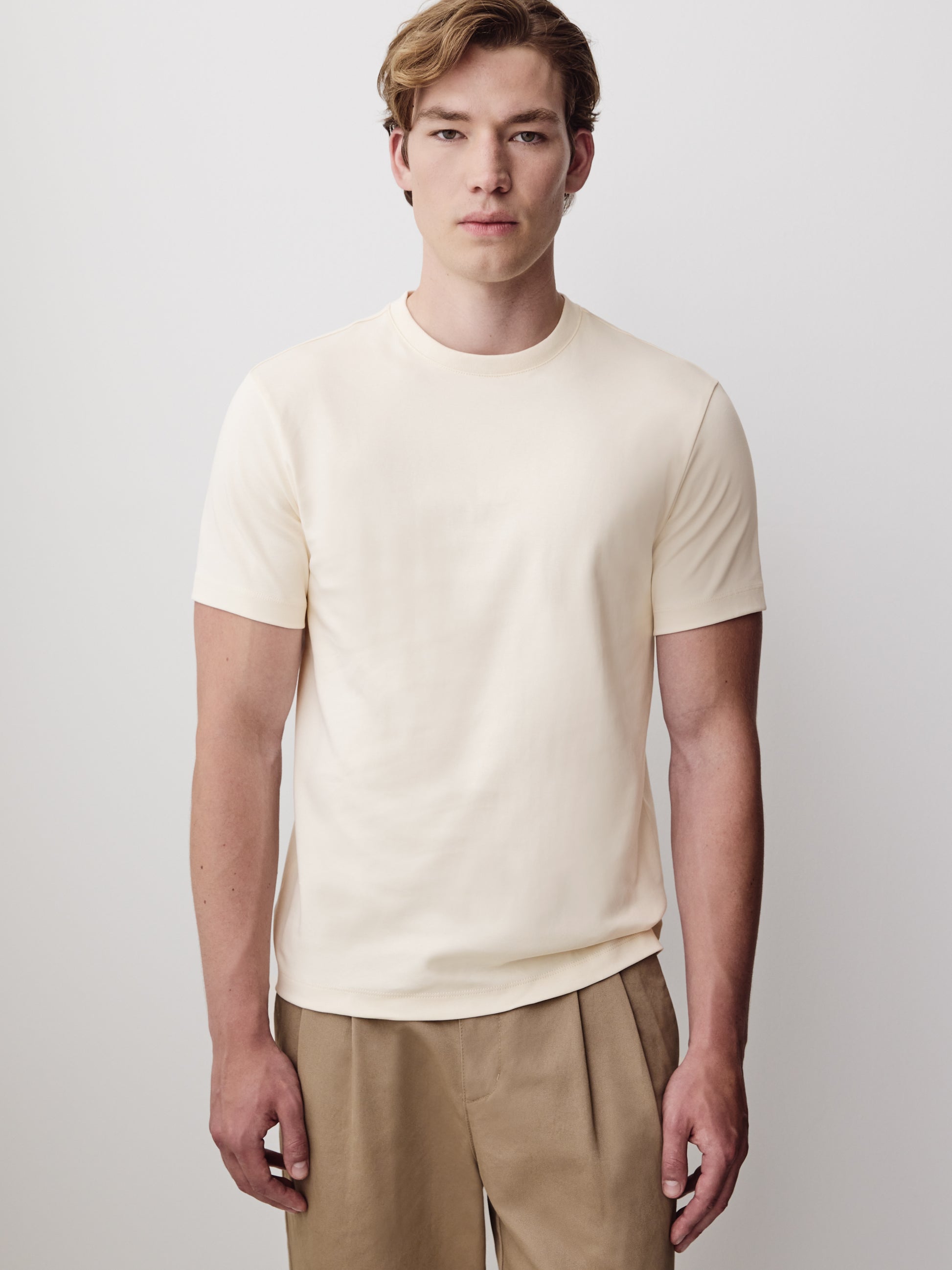 Solid Short-Sleeve Crew-Neck Tee