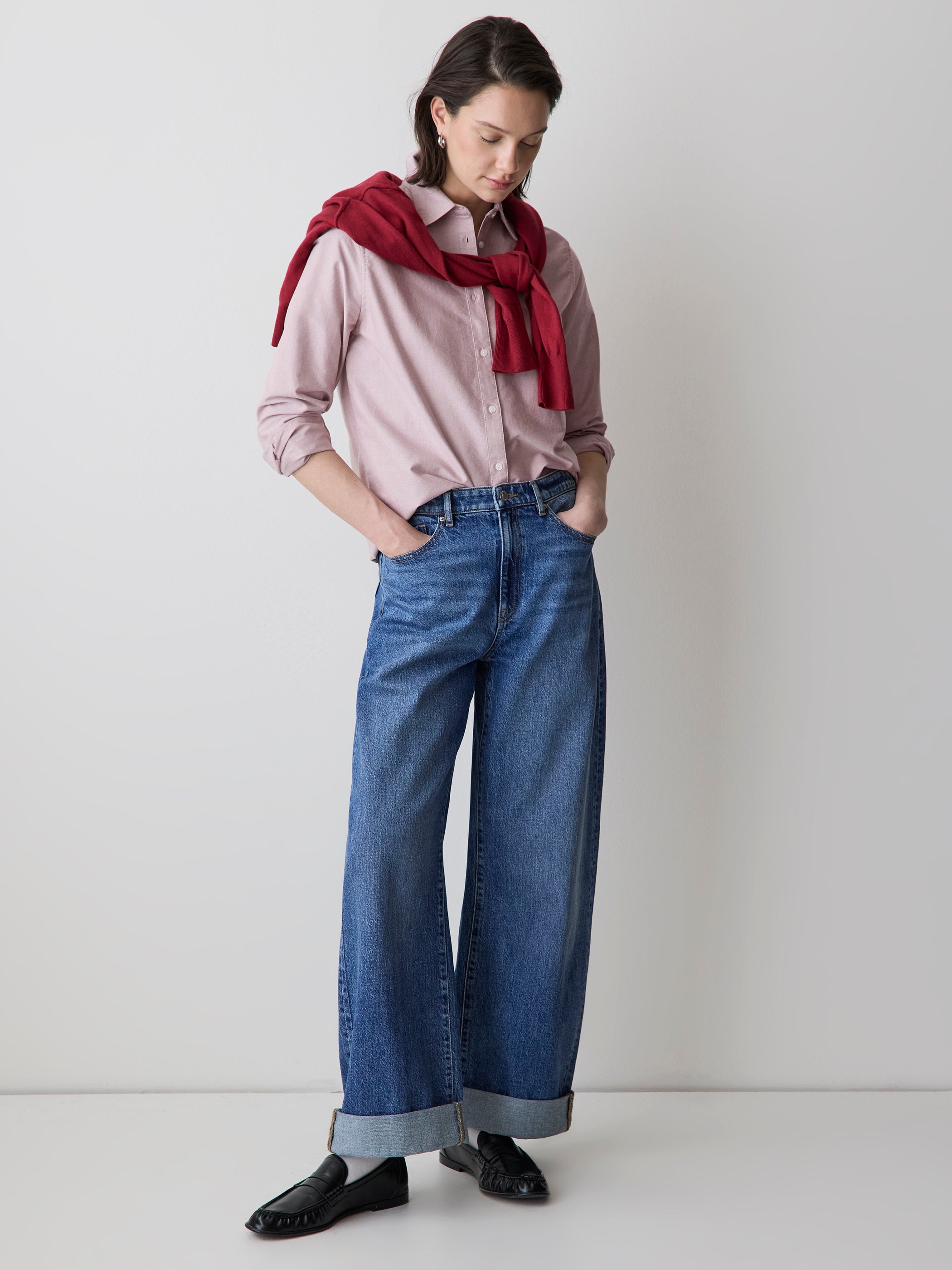 Chemise Oxford à Manches Longues