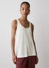 Linen-Blend U-Neck Loose Tank