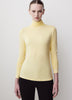 Knit Pullover Fitted Stretch Viscose Mock Neck
