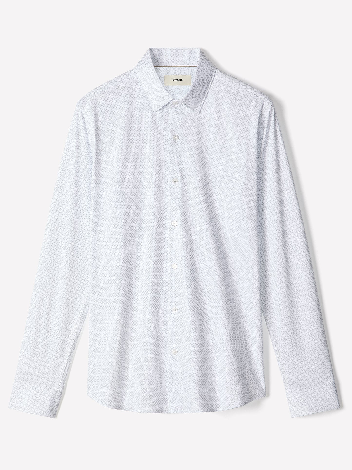 Slim Fit Cotton Knit Shirt with Tailored Collar