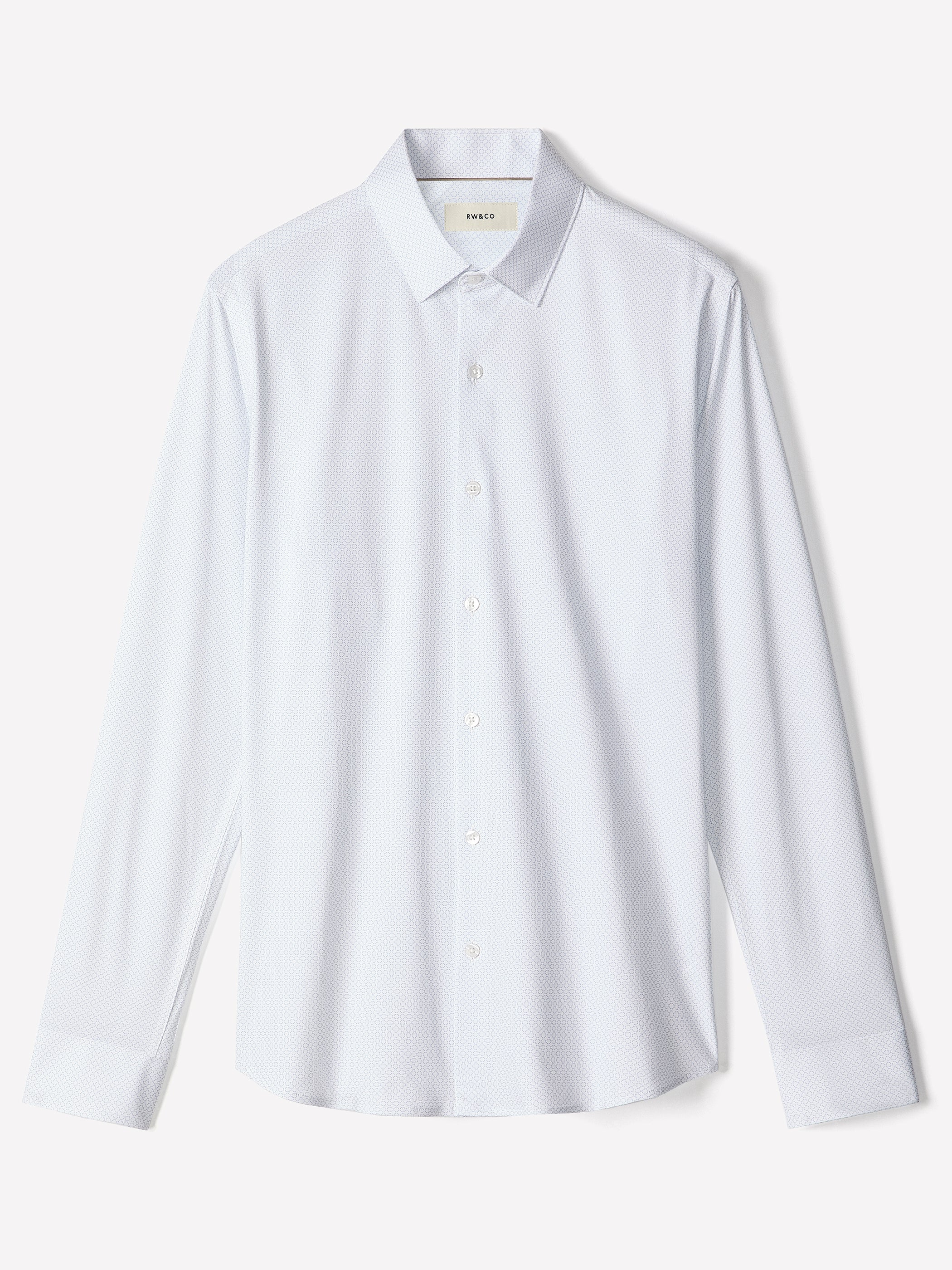 Slim Fit Cotton Knit Shirt with Tailored Collar