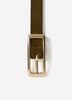 Slim Suede Belt with Square Buckle