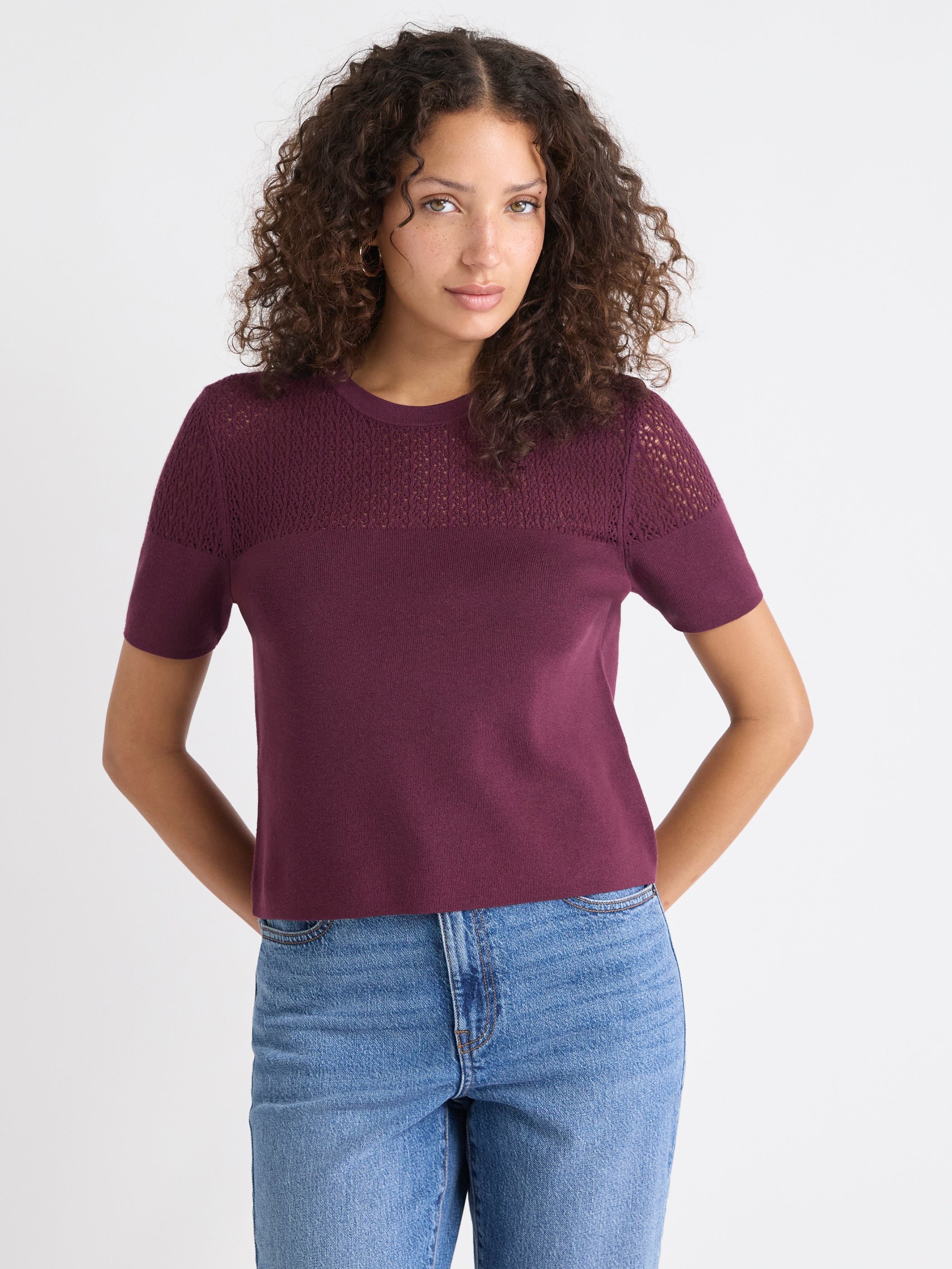 Pull Court à Manches Courtes et Col Rond