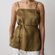 Sleeveless Square-Neck Blouse