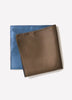 Men’s Silk Pocket Square Soft Beige Blue