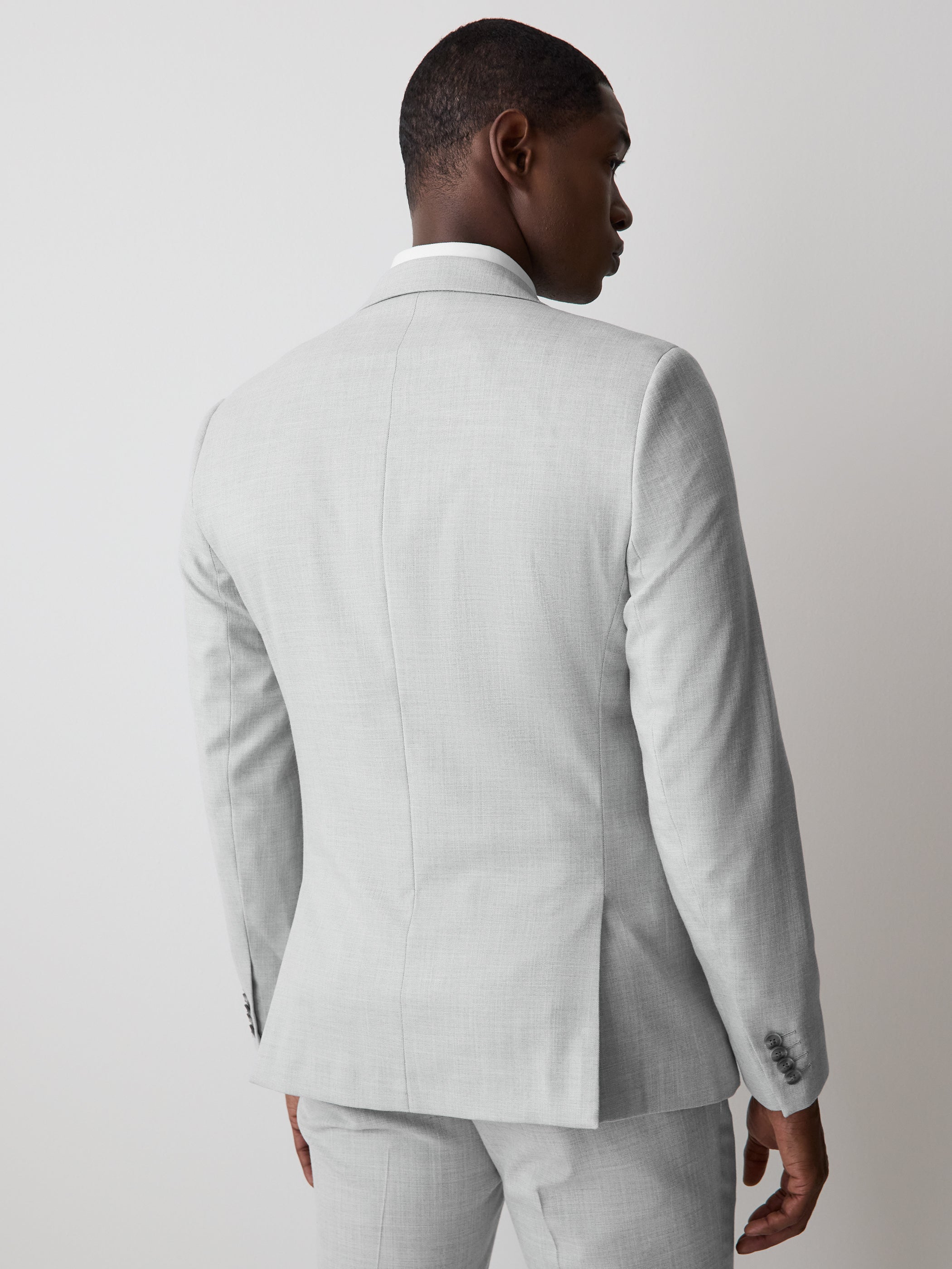 Veston de Complet Essentiel Coupe Étroite Gris Clair